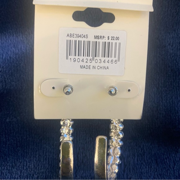 THE SAK SPARKLING C-HOOP EARRINGS NWT - Picture 3 of 6